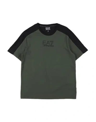 Ea7 Babies'  Toddler Boy T-shirt Military Green Size 6 Cotton