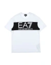 Ea7 Babies'  Toddler Boy T-shirt White Size 4 Cotton In Black