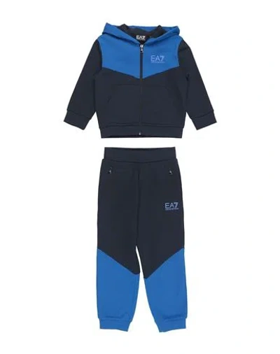Ea7 Babies'  Toddler Boy Tracksuit Midnight Blue Size 6 Cotton, Polyester, Elastane In Black