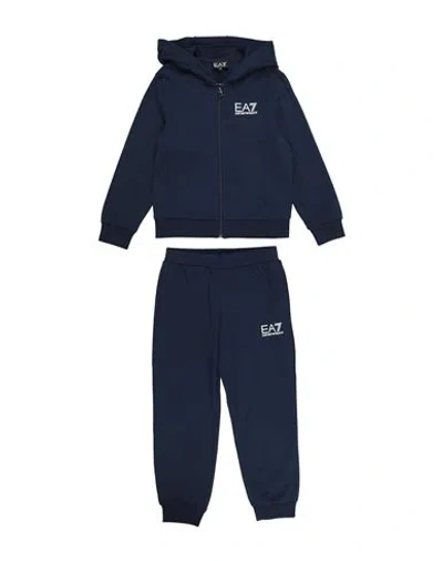 Ea7 Babies'  Toddler Boy Tracksuit Navy Size 4 Cotton, Elastane In Blue