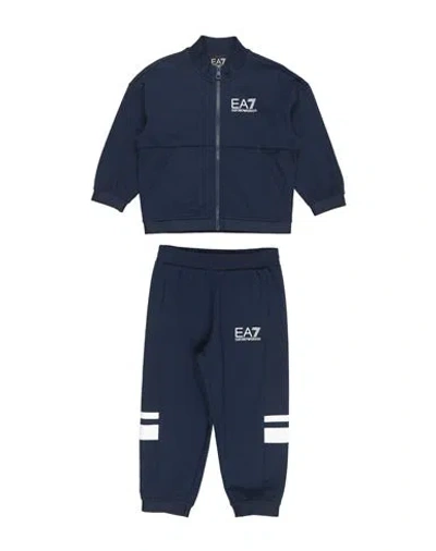 Ea7 Babies'  Toddler Boy Tracksuit Navy Size 6 Cotton, Polyamide, Polyester, Elastane In Black
