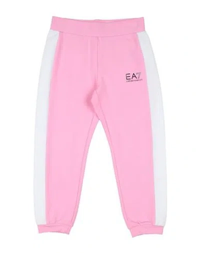 Ea7 Babies'  Toddler Girl Pants Pink Size 6 Cotton, Modal, Elastane