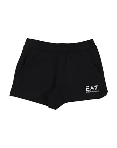 Ea7 Babies'  Toddler Girl Shorts & Bermuda Shorts Black Size 6 Cotton, Elastane