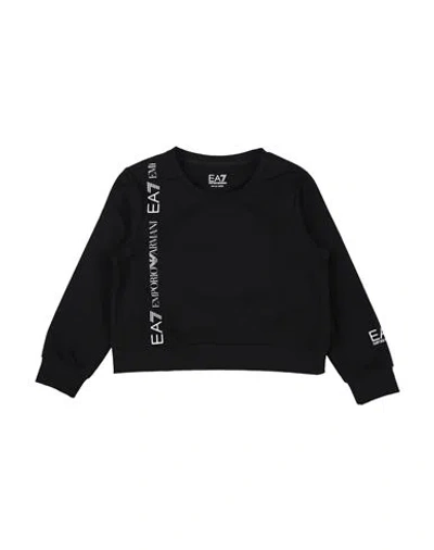 Ea7 Babies'  Toddler Girl Sweatshirt Black Size 6 Cotton