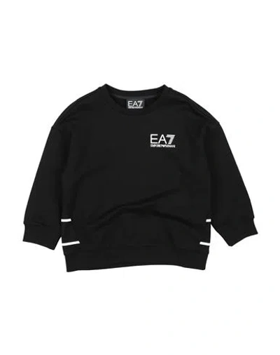 Ea7 Babies'  Toddler Girl Sweatshirt Black Size 4 Cotton, Elastane