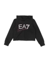 Ea7 Babies'  Toddler Girl Sweatshirt Black Size 6 Cotton, Elastane