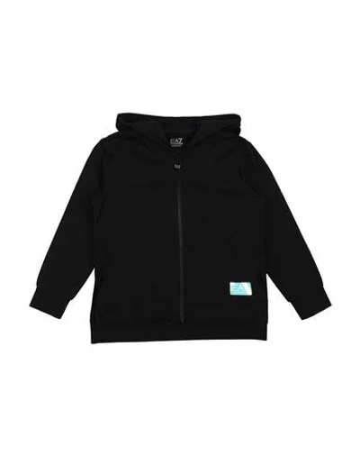 Ea7 Babies'  Toddler Girl Sweatshirt Black Size 6 Cotton, Elastane