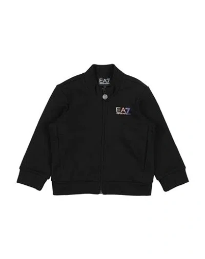 Ea7 Babies'  Toddler Girl Sweatshirt Black Size 6 Cotton, Polyamide