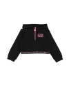 Ea7 Toddler Girl Sweatshirt Black Size 6 Cotton, Polyester, Elastane
