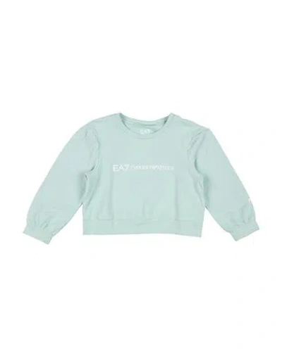 Ea7 Babies'  Toddler Girl Sweatshirt Light Green Size 6 Cotton, Elastane