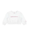 Ea7 Toddler Girl Sweatshirt White Size 6 Cotton, Elastane In White