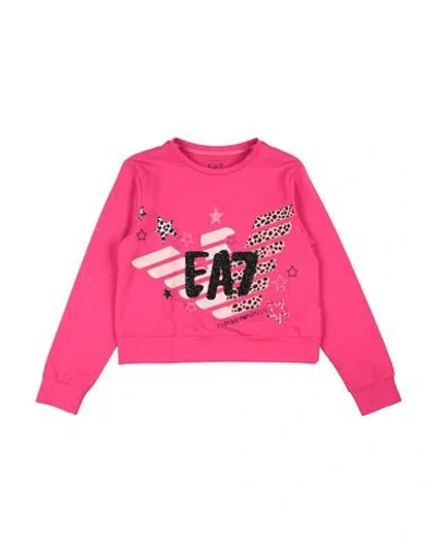 Ea7 Babies'  Toddler Girl T-shirt Fuchsia Size 6 Cotton, Modal, Elastane In Pink