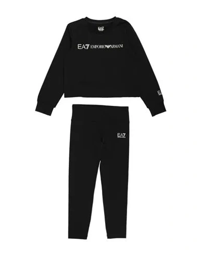 Ea7 Babies'  Toddler Girl Tracksuit Black Size 6 Cotton, Elastane