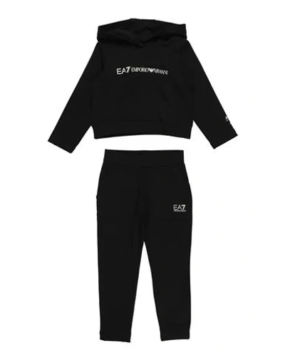 Ea7 Babies'  Toddler Girl Tracksuit Black Size 6 Cotton, Elastane