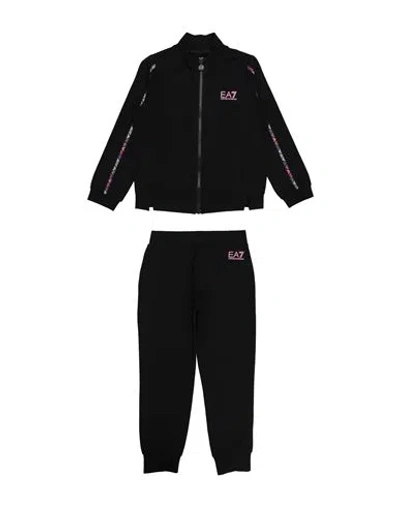 Ea7 Babies'  Toddler Girl Tracksuit Black Size 6 Cotton, Elastane