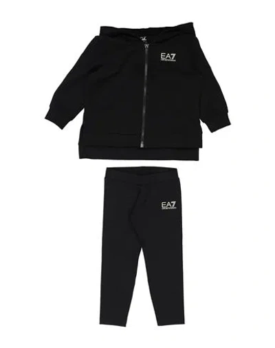 Ea7 Babies'  Toddler Girl Tracksuit Black Size 6 Cotton, Elastane
