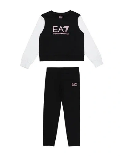 Ea7 Babies'  Toddler Girl Tracksuit Black Size 6 Cotton, Modal, Elastane