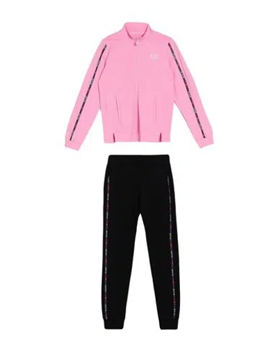Ea7 Babies'  Toddler Girl Tracksuit Fuchsia Size 6 Cotton, Elastane In Pink