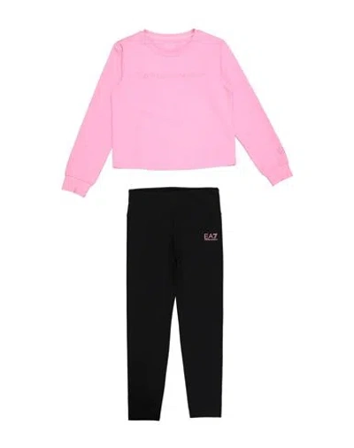 Ea7 Babies'  Toddler Girl Tracksuit Pink Size 6 Cotton, Elastane