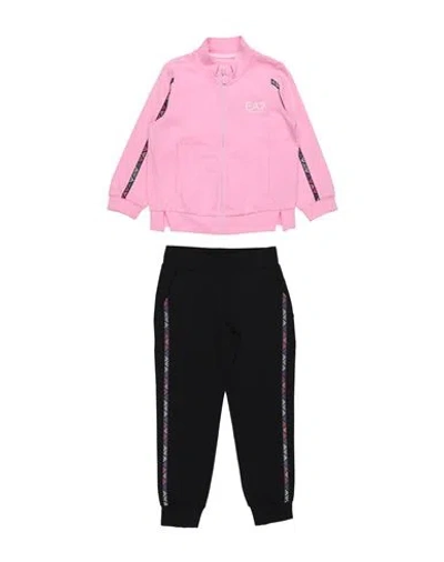 Ea7 Babies'  Toddler Girl Tracksuit Pink Size 6 Cotton, Elastane