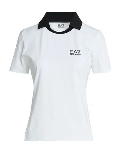 Ea7 Tops & Tees - Polo Shirts In Orange - White