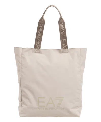 Ea7 Tote Bag In Beige