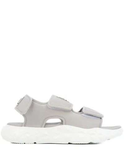 Ea7 Touch-strap Sandals In Neutrals