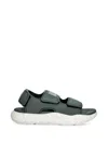 Ea7 Touch-strap Sandals In Gray
