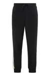 Ea7 Emporio Armani Track Pants In Cotton In Black