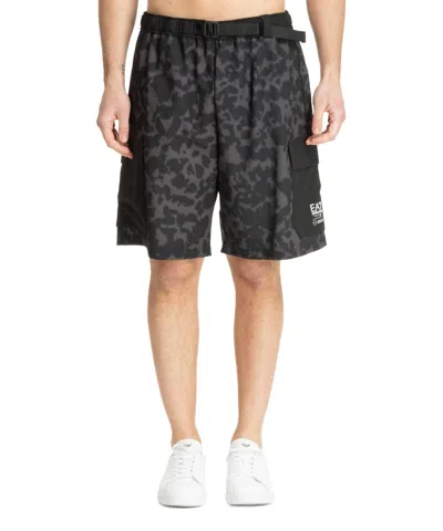 Ea7 Track Shorts In Brown