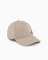 Ea7 Train Core Cotton Baseball Cap In Beige