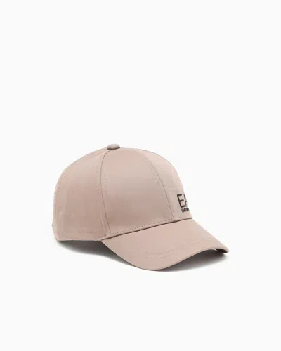 Ea7 Train Core Cotton Baseball Cap In Sand