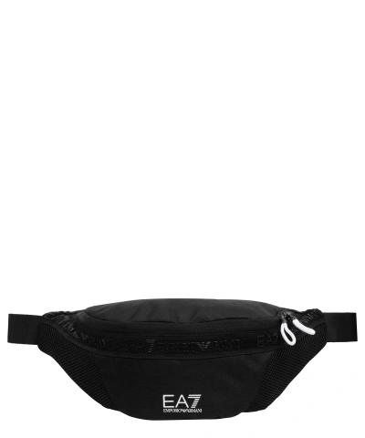 Ea7 Train Logo Belt Bag In Black