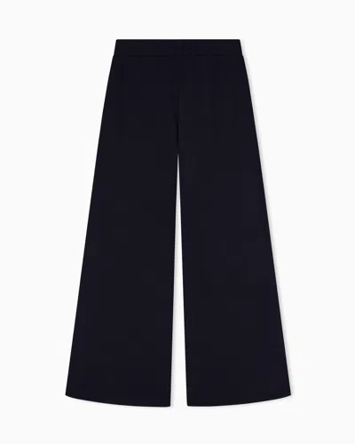 Ea7 Trouser Train Sport Travel Over Fit Interlock Stretch In Black