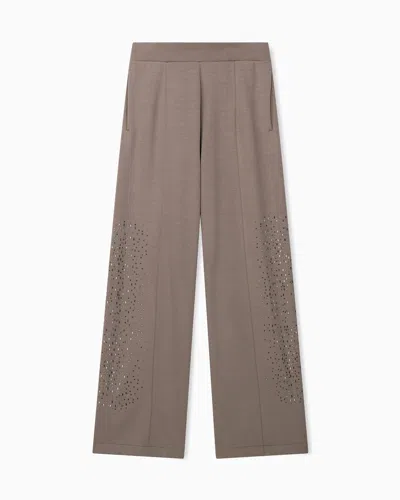 Ea7 Trousers Precious Regular Fit In Soft Modal Jersey In Grey