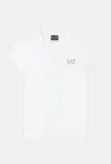 Ea7 Natural Ventus7 Technical Fabric T-shirt In White