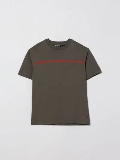 Ea7 T-shirt Kids Color Pearl In Neutral
