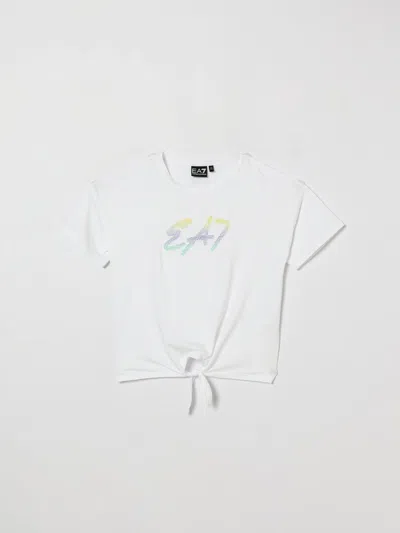 Ea7 T-shirt Kids Color White