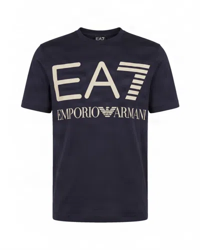 Ea7 T-shirt Logo Series Black In Blue