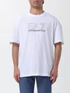 Ea7 Logo-print Cotton T-shirt In White