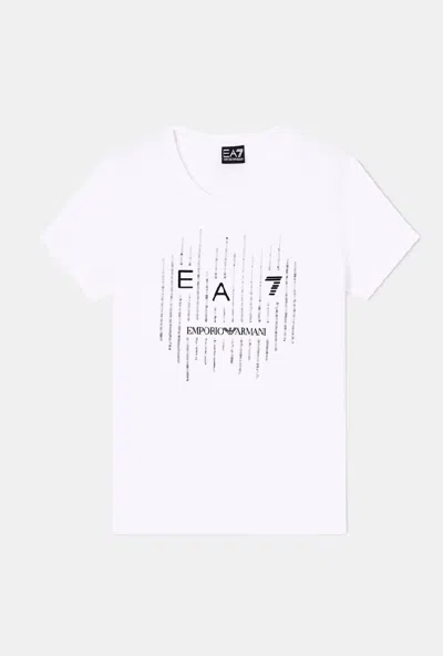 Ea7 T-shirt With Contrasting White Woman Logo