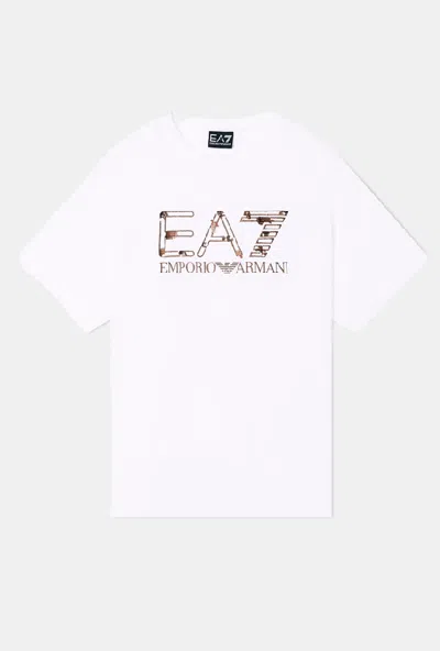 Ea7 T-shirt With White Woman Logo In Other