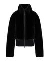 Ea7 Turtleneck Cotton Coat In Black
