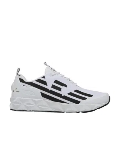 EA7 TWO-TONE LACE-UP TRAINERS