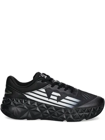 Ea7 Ultimate C2 Kombat Eagle-logo Sneakers In Black