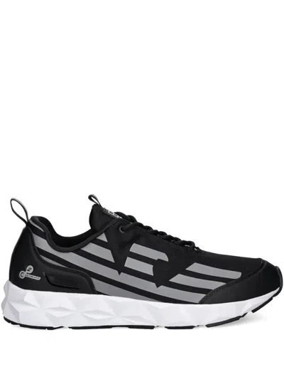 Ea7 Ultimate C2 Kombat Mesh-panel Sneakers In Black