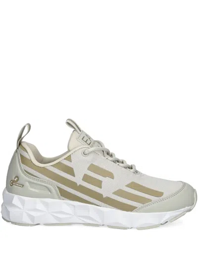 Ea7 Ultimate C2 Kombat Textured-panel Sneakers In Green