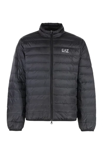 Ea7 Ultra-light Down Jacket In Black