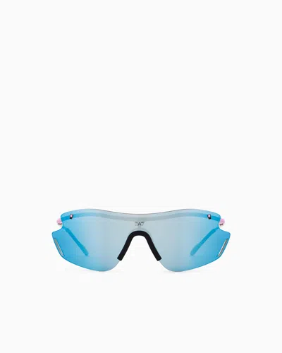 Ea7 Unisex Sunglasses In An Asymmetrical Shape In Multi