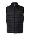 Ea7 Upright Neck Down Vest In Black